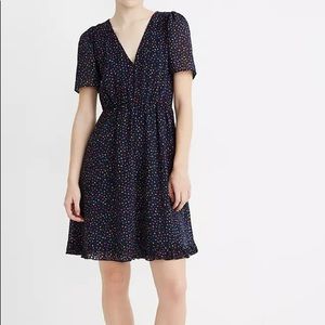 Madewell Flutter-Sleeve Ruffle-Hem Dress NWT 6